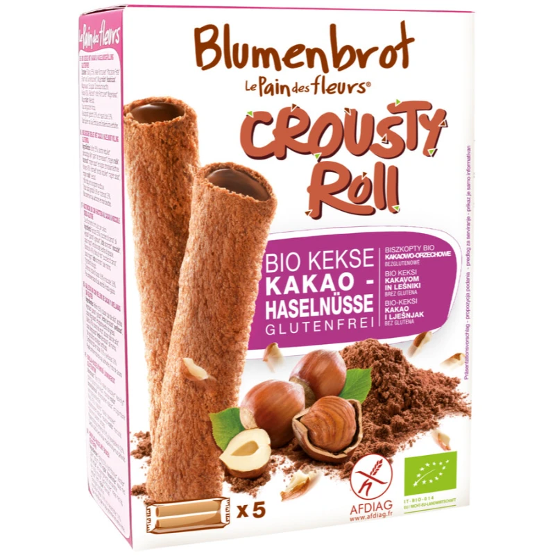 Bio Crousty Roll Kakao Haselnuss Glutenfrei 1 Bio Crousty Roll Kakao Haselnuss Glutenfrei