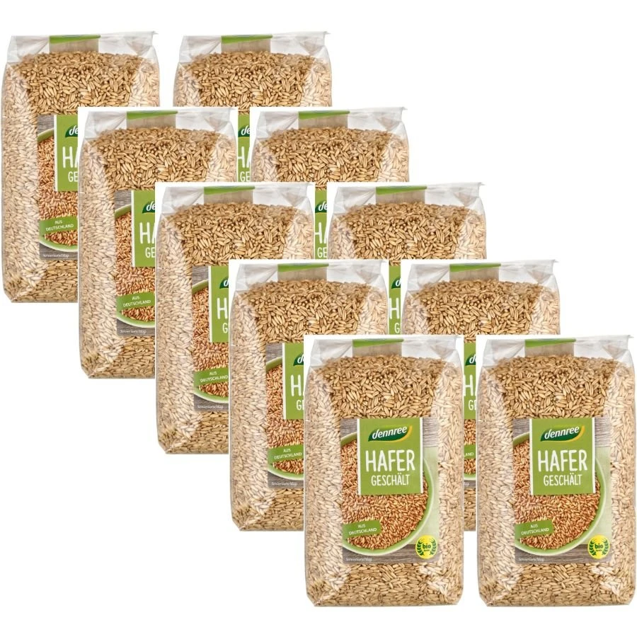 Bio Hafer Geschält, Ganzer Karton 10 Stück 1 Bio Hafer Geschält, Ganzer Karton 10 Stück
