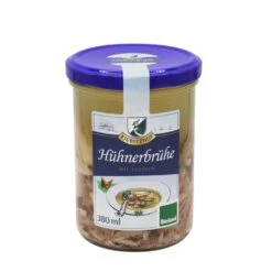 Bio Hühnerbrühe Mit Fleisch