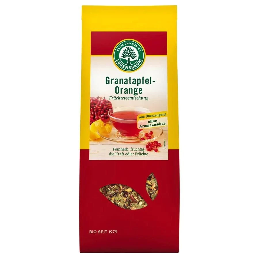 Bio Früchtetee Granatapfel Orange, Lose 1 Bio Früchtetee Granatapfel Orange, Lose