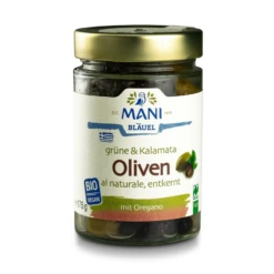 Bio Grüne & Kalamata Oliven, Al Naturale, Entkernt