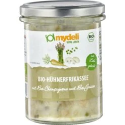 Bio Hühnerfrikassee Mit Champignons Und Gemüse