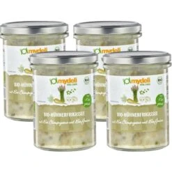 Bio Hühnerfrikassee Mit Champignons Und Gemüse, Ganzer Karton 4 Stück