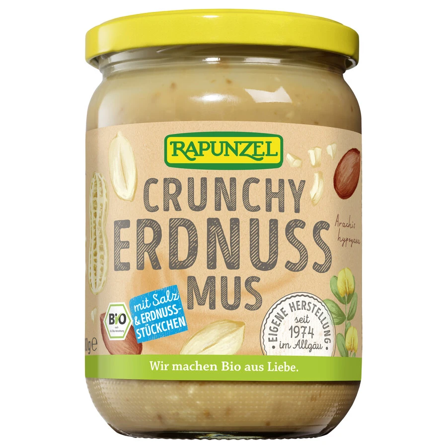 Bio Erdnussmus Crunchy Mit Salz 1 Bio Erdnussmus Crunchy Mit Salz