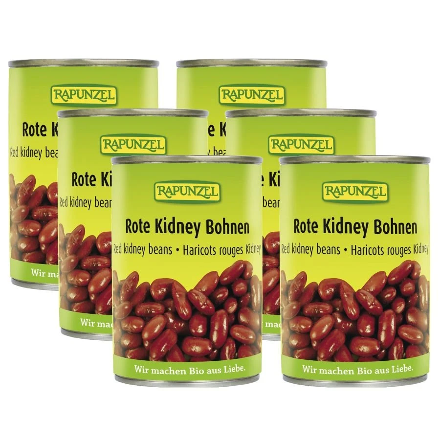 Bio Rote Kidney Bohnen In Der Dose, Ganzer Karton 6 Stück 1 Bio Rote Kidney Bohnen In Der Dose, Ganzer Karton 6 Stück